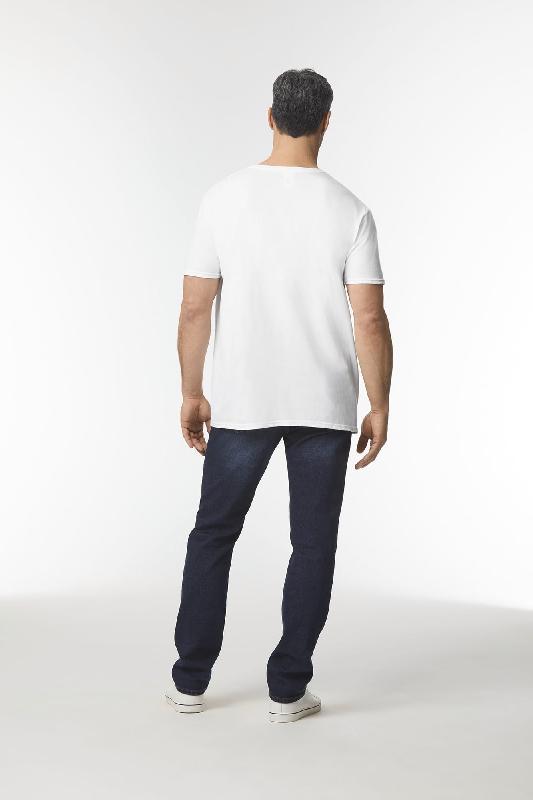 T-shirt homme col V Softstyle - Réf: GI64V00 - 100% coton ring spun pré-rétréci - Marque Gildan_2