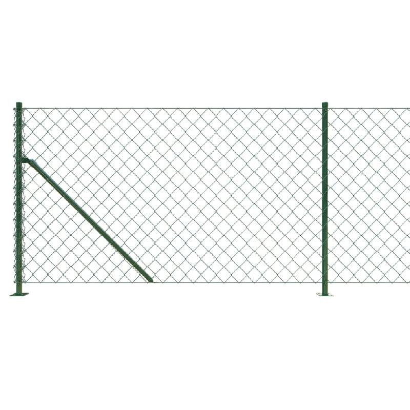 Vidaxl clôture à mailles losangées avec bride vert 1,1x25 m 153946_2
