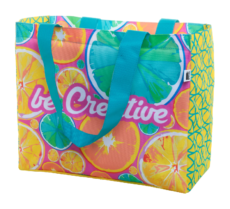 Sac shopping en polyester RPET 600D - impression sublimation - labélisé RPET_2