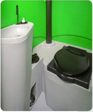 Cabine wc chimique avec système de nettoyage Fresh