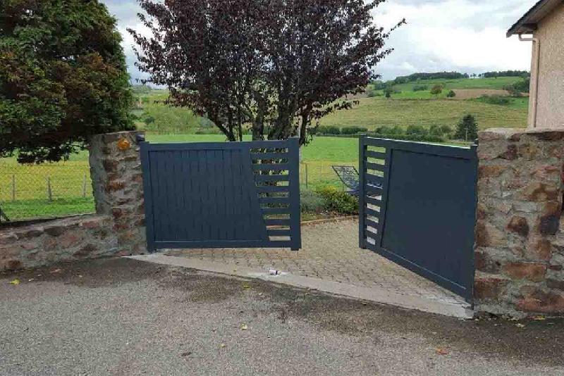 Portail battant déco arrondie - 2750 / 1300_2