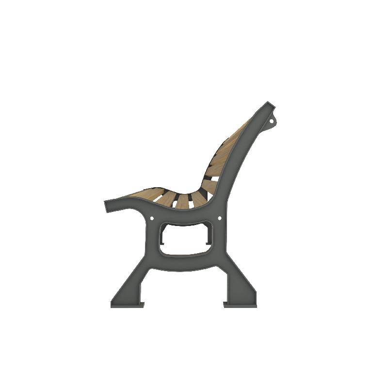 Banc Pragues Relié 1800 mm en Robinier et pieds fonte_2