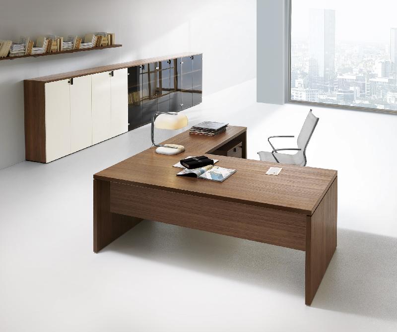 Bureau de Direction design italien avec retour et voile de fond So Terra_2