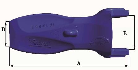 Dents de godet Turnkey TKN13 PR-R - poids 37 kg - dimensions précises en mm_2