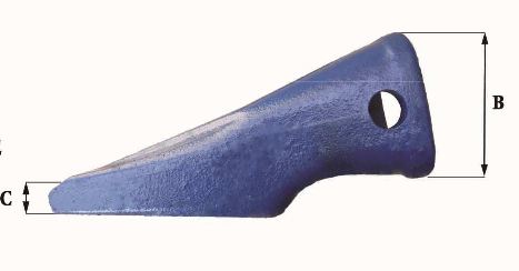 Dents de godet adaptables Feurst AF 4453 A - 19 Kg - Dimensions précises en mm_2