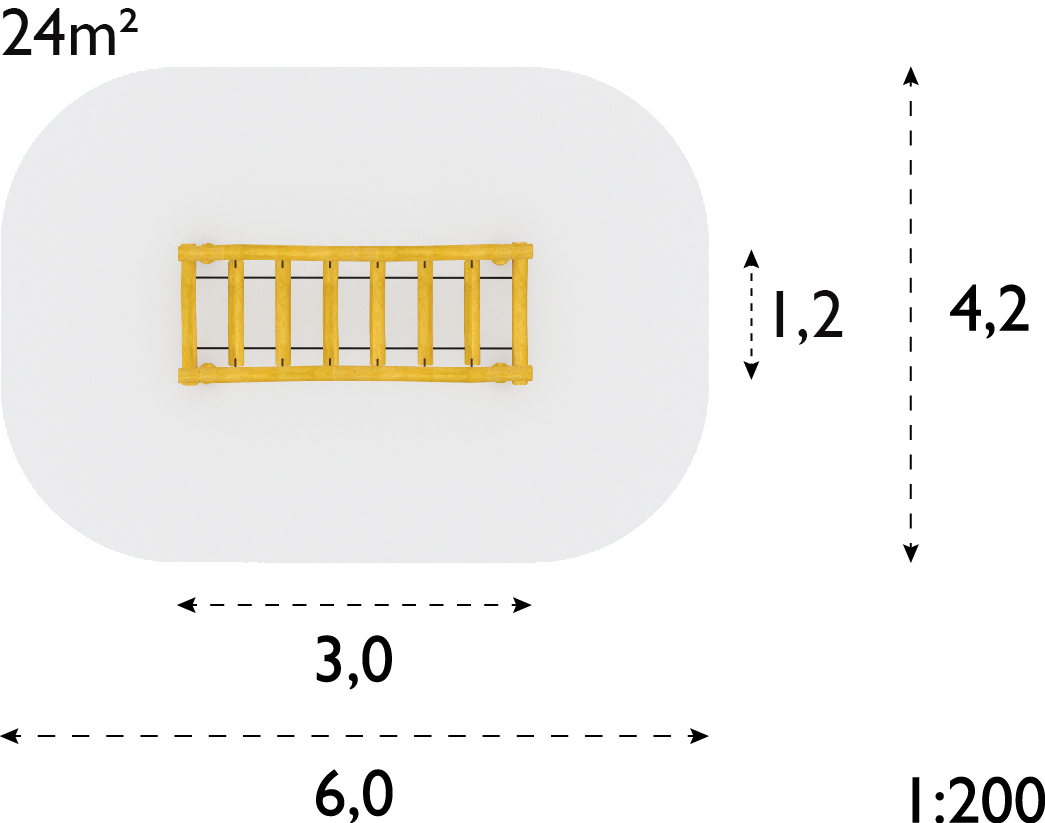 Parcours sportif pour enfants Bolve - Réf 8038413 - HAGS - Tranche d'âge 3-12 ans - Dimensions 3000x1200x990 mm_2