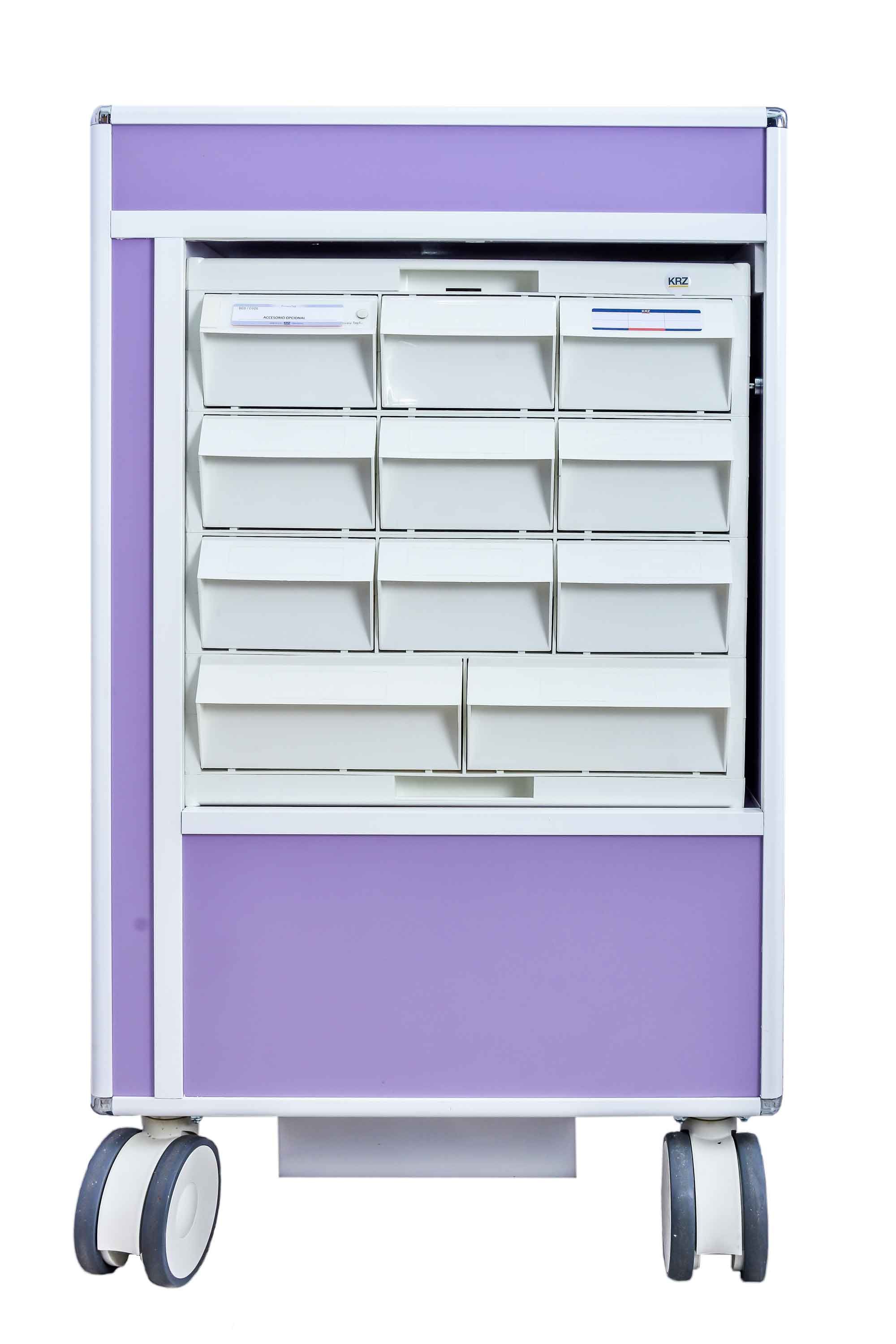 Tecnocar - Chariot informatique professionnel - Dimensions 55 x 62 x 107 cm - Écran tactile 19'' et verrouillage électronique_2