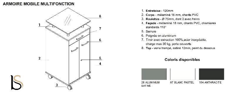 Armoire mobile multifonctions - MDD - Anthracite_2