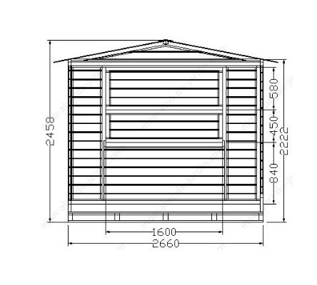 Chalet de Noël pliable en bois massif Gardy Shelter - 266x237cm - 6,3m² - épicéa massif - Réf 3785_3
