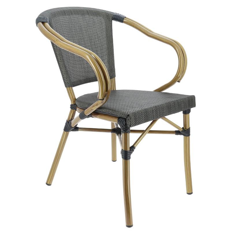 Fauteuil exterieur restaurant Biarritz - BRONZE_2