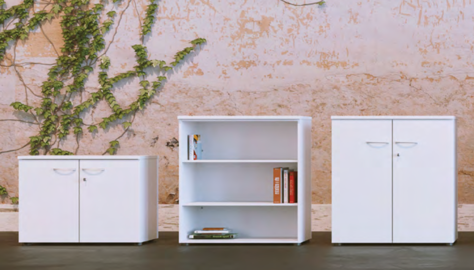 Armoire basse ergonomique et discrète pour rangement professionnel_2