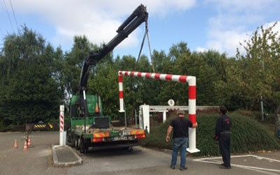 Portique limiteur d'accès en tube acier avec possibilité de remplissage béton- Longueur de 4 à 12 m_2