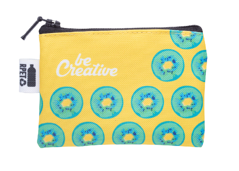 Porte-monnaie personnalisé - zippé, protégé RFID, en polyester 600D RPET - Impression en sublimation_2