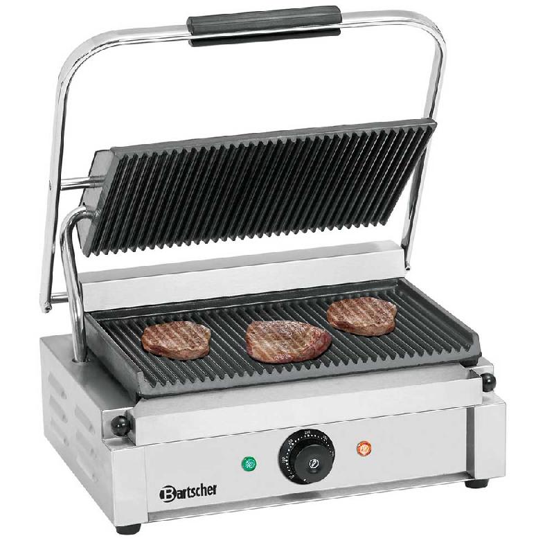 Grill contact Panini électrique 1R plaques rainurées | Bartscher A150674_2