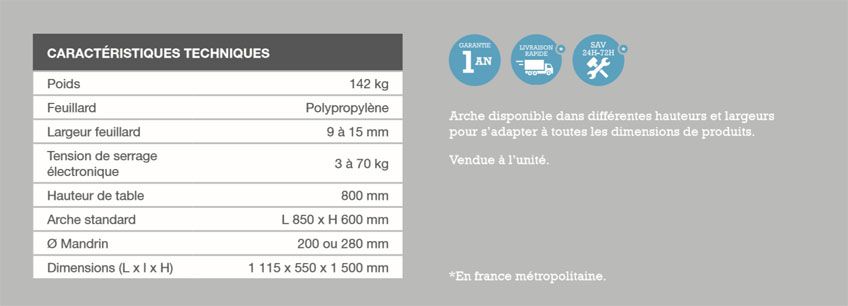 EXS 128 - Cercleuse automatique pour cerclage de palettes - Rubafilm - 28 cerclages/minute_2