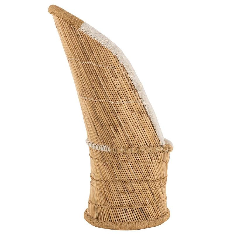 Fauteuil adulte Natura en bambou et rotin - Style bohème - Dimensions L87 x H151 x P82 cm - Capacité 120 kg_2