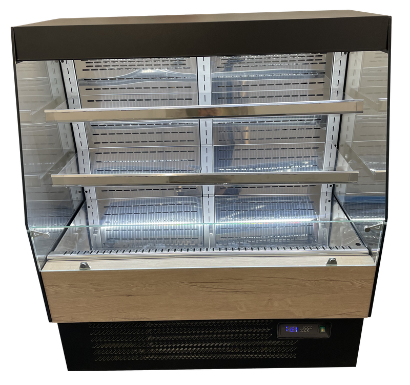 Vitrine réfrigérée semi-verticale TERRA - EUROVITRINE - 1m20 - 2 étagères + base - froid positif ventilé_2