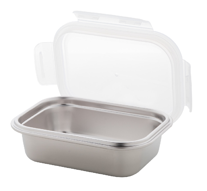 Lunch box en acier inoxydable - 650 ml avec couvercle hermétique en plastique PP - Couleur argenté_2