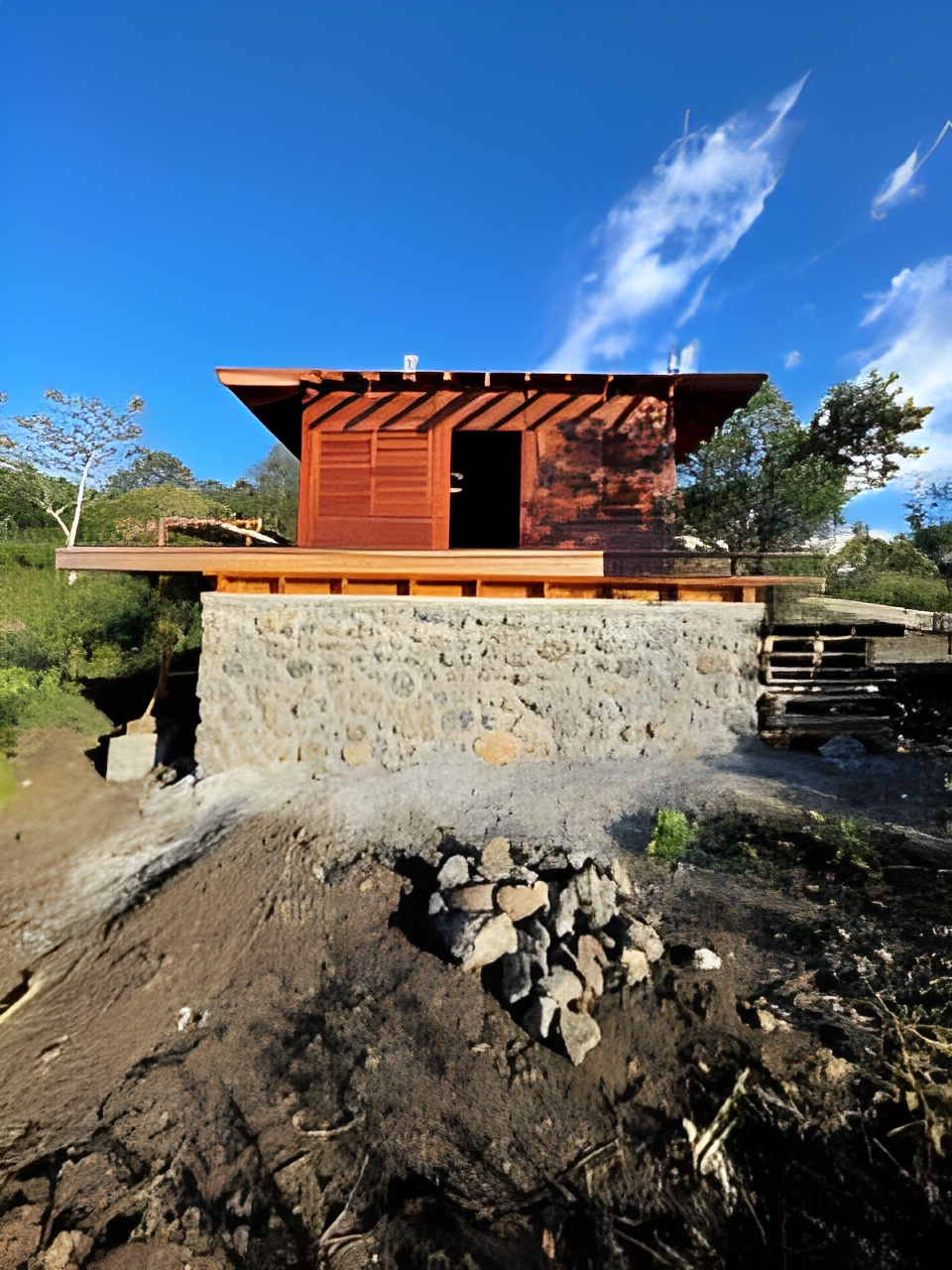 Bungalow en kit avec murs isolés et finition Merbeau