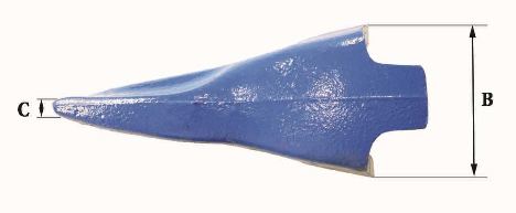 Dents de godet Fastkey FK7 PR - 7.10 kg - Dimensions précises_2