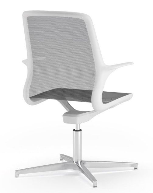 Maglia Meeting - Chaise de bureau ajustable - Coque noire ou blanche - Résille noire ou grise - Base en aluminium poli ou noir_2