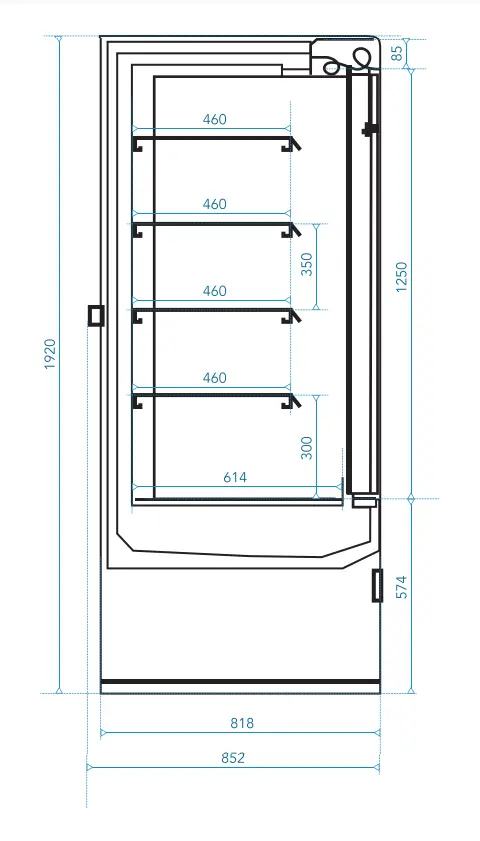 Vitrine réfrigérée murale  avec groupe intégré - disponible en deux profondeurs : 665mm ou 852mm - COTINUS_2