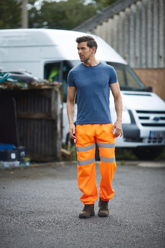 Pantalon de jogging - Réf: YHV016T - Polyester anti-boulochage avec bandes rétro-réfléchissantes_2