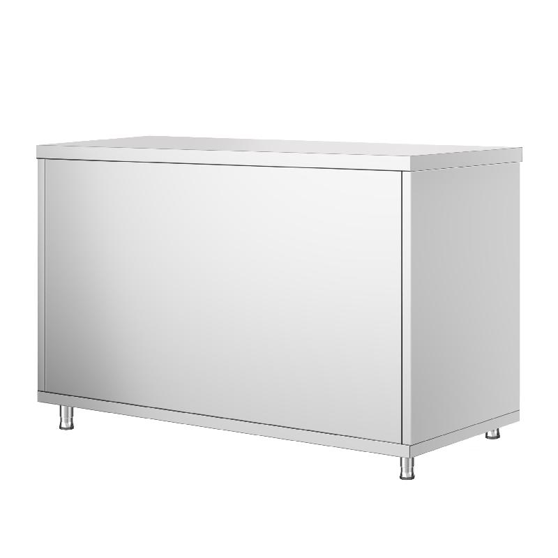 Meuble bas inox central P 600 mm avec portes -_2