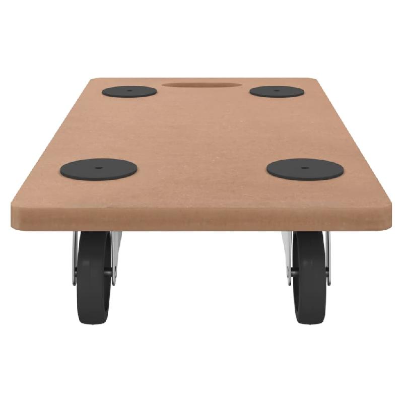 Vidaxl chariots sur roulettes 6 pcs rectangulaire bois d'ingénierie 154886_2