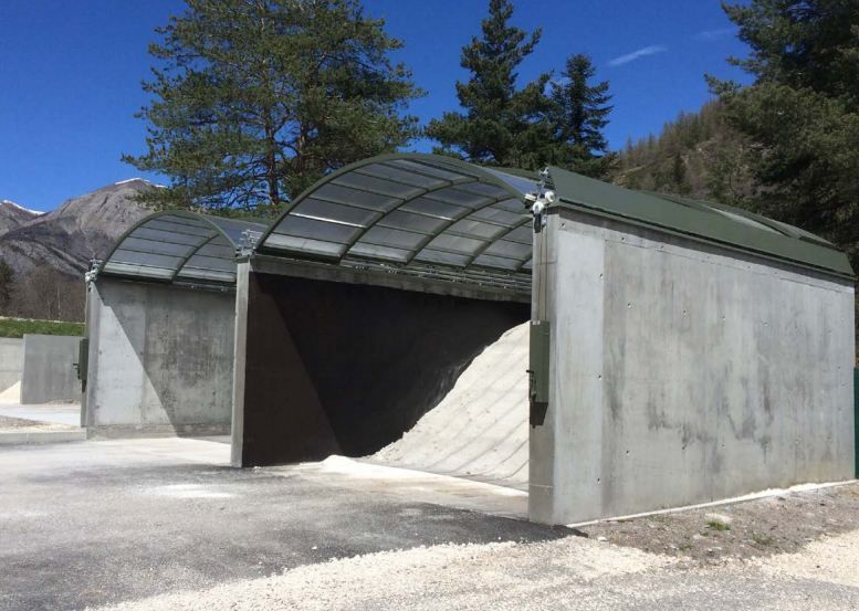 Abris hangar de stockage ouvert toiture téléscopique structure en aluminium delta junior_2