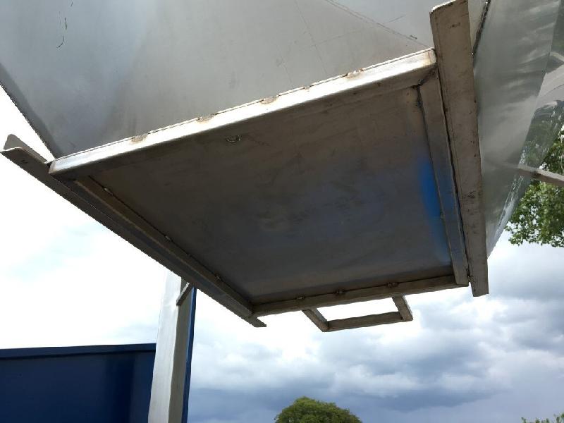 Trémie de stockage NC à trappe EM - Acier inoxydable, 1,3m3, avec passerelle - Occasion_2