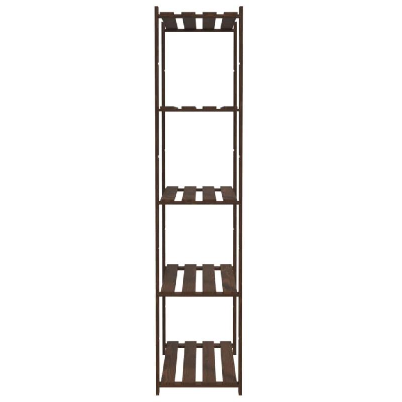 Vidaxl support de rangement à 5 niveaux marron 80x38x170 cm bois pin 373396_2