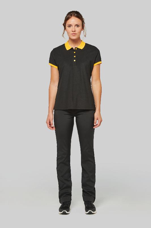 Polo piqué performance femme - 100% polyester - Réf : PA490 - Marque PROACT - Maille Cool Plus - Coupe cintrée_2