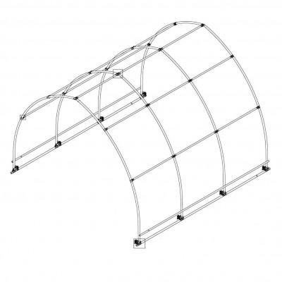 Abri tunnel de stockage - Installation simple - Polyvalence d'utilisation - Membrane plastique renforcée anti-moisissure et ignifuge_2
