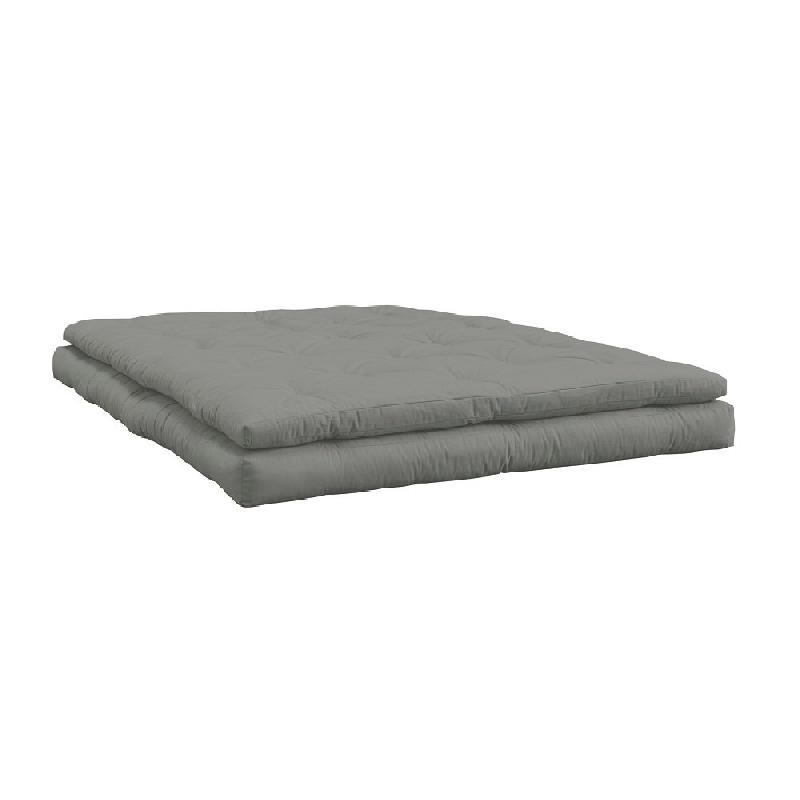 Canapé futon convertible Buckle-Up Sofa - Standard, couleur gris, matelas épais 140x200 cm_2