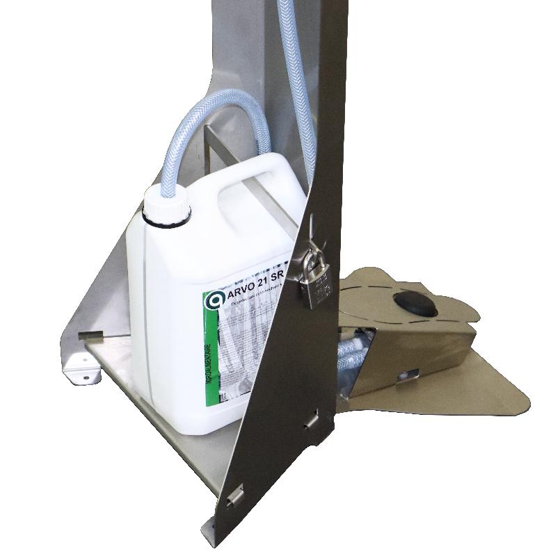 Distributeur gel inox à pédale - acier inoxydable 304L - capacité 5L - Bobet Matériel_2