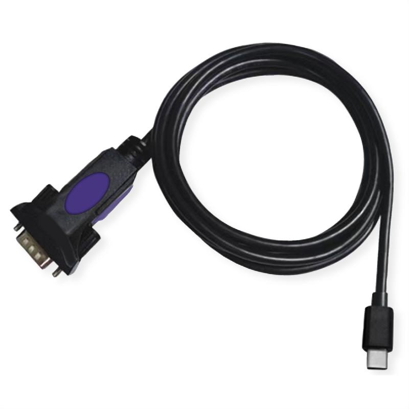 ROLINE Câble convertisseur USB-C / Série, puce FDTI, 1,8 m_2