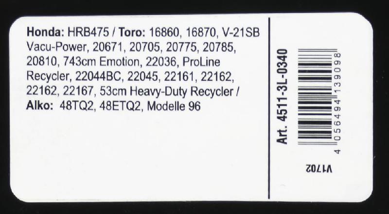 Courroie trapézoïdale X-Grip V - type 3L340_2