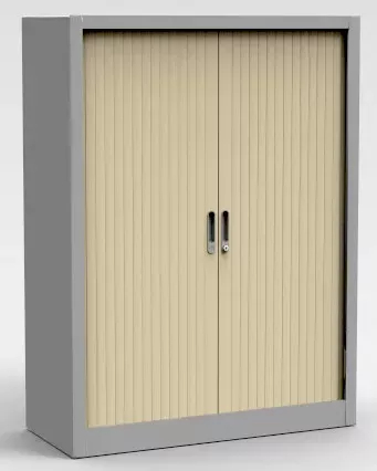 Armoire métallique - 4 étagères + penderie - rideau PVC - Hauteur : 198 cm So Salamanca_2