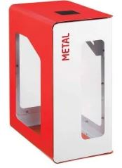 Borne de tri sélectif 90L Vigipirate sans serrure - Façade blanche - CUBATRI_2