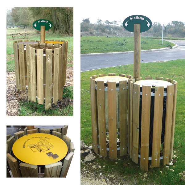 Corbeille bois tri Ronde 2 à 3 X 100 L_2