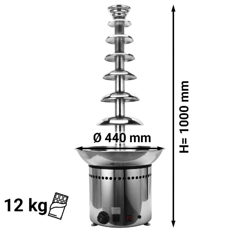 Fontaine à chocolat inox avec 7 étages - 100 cm | Qdm - SBCH7_2