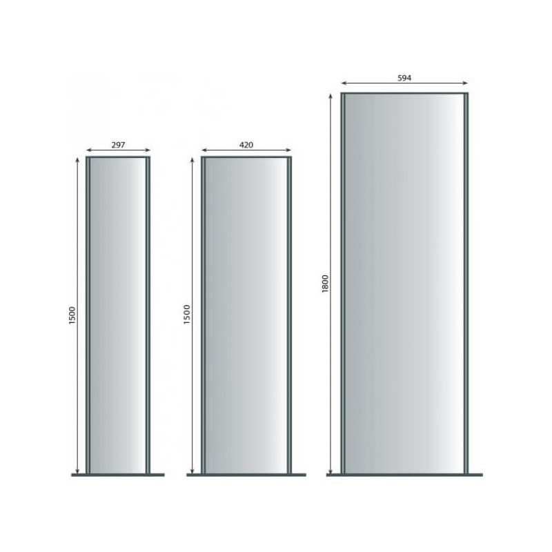 Totem de signalétique d'intérieur - Gamme Opale - Plat recto/verso avec protections transparentes_2