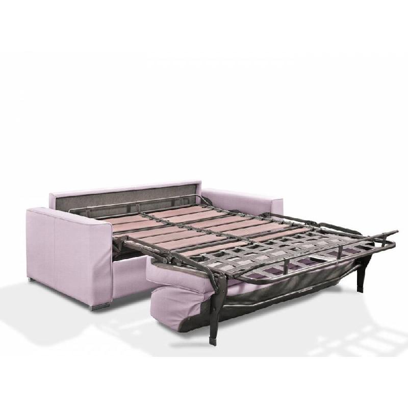 Canapé convertible express Premium 120 cm - Sommier à lattes Renatonisi - Matelas Bultex - Cuir vachette Parme_2