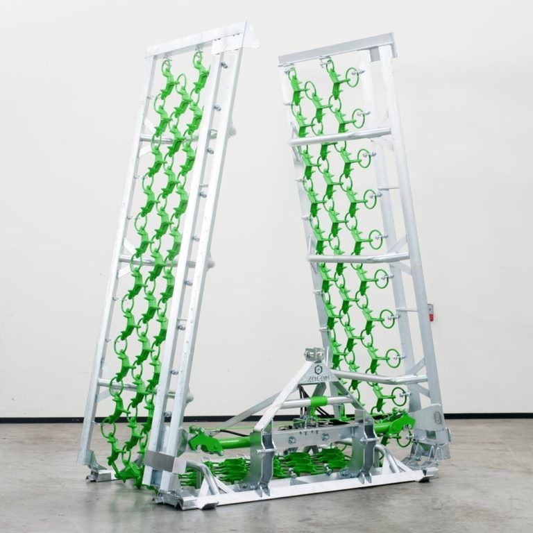 Herse de prairie agricole Zocon - 5m - 3 rangées - cadre galvanisé, tapis réversible 14mm_2