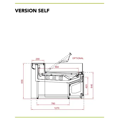 Vitrine réfrigérée service arrière de grande capacité - en version groupe logé ou déporté - pour boucherie, charcuterie, sandwicherie, traiteur et fromagerie -MERISIER_2