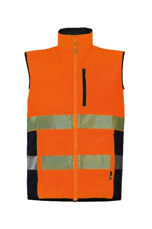 Bodywarmer réversible orange - Taille L - Sécurité et confort thermique - Réf : BODYWAR-OR-L - Marque T2S_2