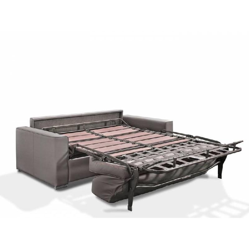 CANAPÉ CONVERTIBLE EXPRESS  PREMIUM 140 CM SOMMIER LATTES RENATONISI MATELAS BULTEX TWEED CHOCOLAT_2