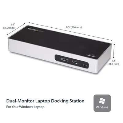 Station d'Accueil USB 3.0 à  Double àÉcran - Dock Universel Type-A pour PC/Ordinateur Portable avec HD_2
