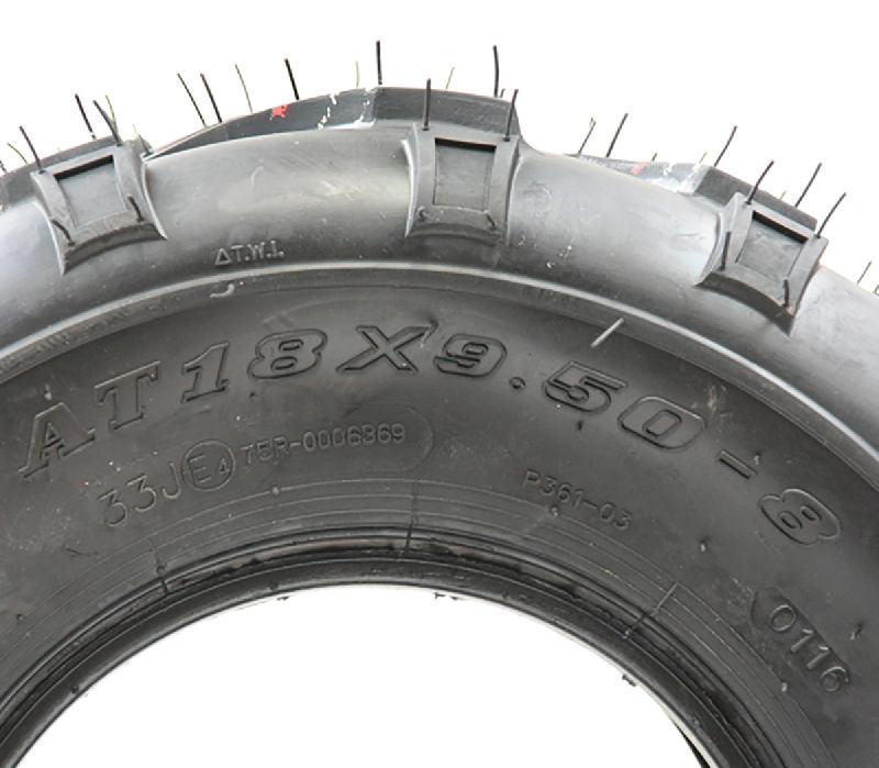 18x9.50-8 ATV Quad Tyres Wanda P361 Dirt Trail E-Marked Road Legal (Set of 3)_2